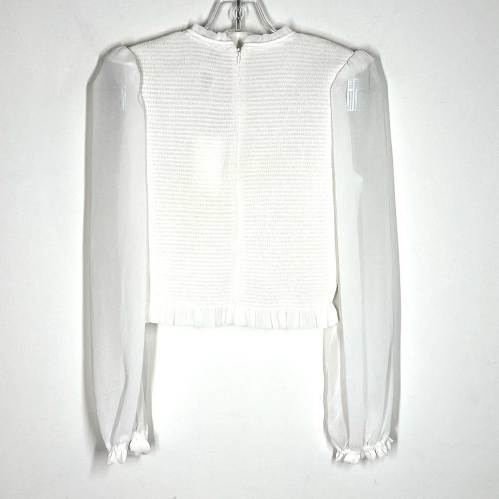 NEW  Wilfred tempest Smocked chiffon Blouse Sz S - Picture 4 of 10